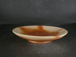 備前焼　備前焼中堅作家　片岡　聖観　１７センチ緋襷皿２７