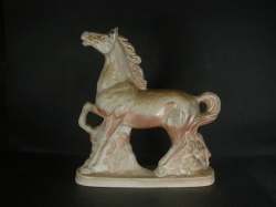 備前焼　備前焼中堅作家　不染窯　稗田寿炎　 共箱付き来年の干支白備前午置物２