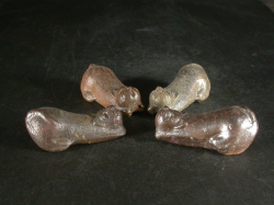 備前焼　登窯　六べえ製作 黄ゴマ猫箸置き４個組４