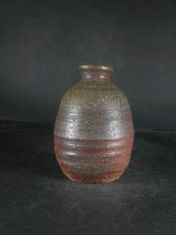 備前焼　穴窯　備前焼物故作家　前嶋　五一郎　黄ゴマ徳利２１