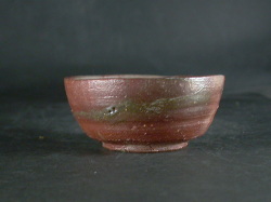 備前焼　穴窯　備前焼物故作家　前嶋　五一郎　緋襷ぐい呑４