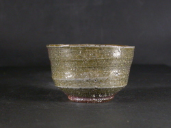 備前焼　穴窯　備前焼女流作家　前嶋　類子　黄ゴマぐい呑５