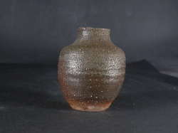 備前焼　穴窯　備前焼物故作家　前嶋　五一郎　黄ゴマ茶入７