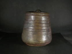 備前焼　穴窯　備前焼物故作家　前嶋　五一郎　黄ゴマ水指６