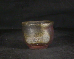 岡山県重要無形文化財保持者 備前焼 茶盌(松井興之作) 松井興之 備前湯呑 満容量230ml 岡山県重要無形文化財保持者