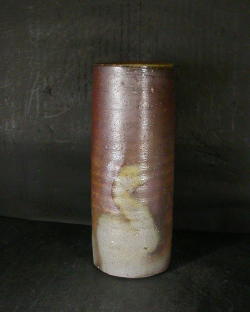処分品 備前焼 登窯 岡山県無形文化財 故伊勢崎 満 共箱付き桟切・黄