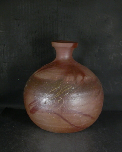 備前焼　登窯　備前市無形文化財　柴岡　紘一　２．３升共箱付き緋襷・黄ゴマ焼酎保存用蕪大徳利・花入１