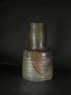 備前焼 登窯 備前市無形文化財 柴岡 紘一 窯変砧花入3 備前焼卸