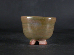 虫明焼 岡山県無形文化財 黒井 千左 四方桟盛蓋共箱付き虫明