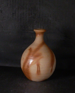 人間国宝 藤原雄 作 備前　緋襷　瓢徳利　共箱　共布　栞 藤原雄 ☆ 備前 火襷 ぐい呑 ☆ 共箱 共布 栞 ☆ 人間国宝 ☆