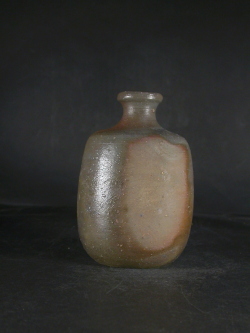 備前焼 登窯 岡山県無形文化財 故4代松田 華山 四方桟共箱付き窯変