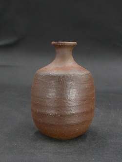 処分品　備前焼　登窯　備前市無形文化財　榊原　清人　共箱付き黄ゴマ徳利３