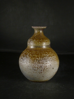 備前焼　登窯　備前市無形文化財　森　泰司　四方桟共箱付き窯変瓢徳利８