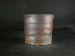 備前焼　登窯　備前焼若手作家　中村　和樹　最新作金彩・桟切・黄ゴマフリーカップ５