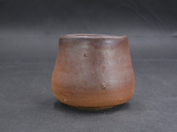 備前焼　登窯　備前焼人気作家　中村　真　最新作焦げ茶のゴマ緋湯呑・フリーカップ１８