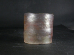 備前焼　登窯　備前焼若手作家　中村　和樹　最新作金彩・桟切・黄ゴマフリーカップ１３