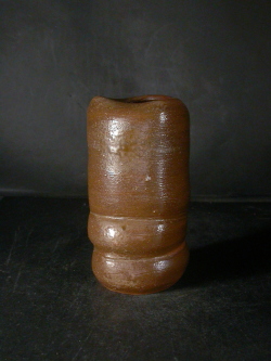 備前焼　備前焼中堅作家　榊原　啓司（伊勢崎）　黄ゴマ掛花入５