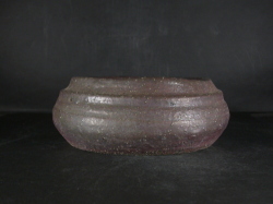 備前焼　穴窯　備前焼物故作家　小山　日出男　伊部手黄ゴマ建水・水盤・鉢４