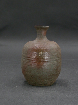 備前焼　穴窯　備前焼物故作家　小山　日出男　伊部手黄ゴマ徳利１０