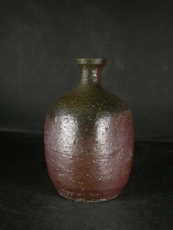 備前焼　穴窯　備前焼物故作家　小山　日出男　伊部手黄ゴマ徳利３８