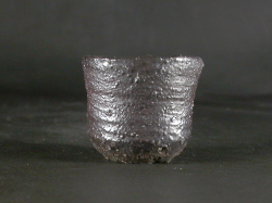 備前焼　穴窯　備前焼物故作家　小山　日出男　小振りな伊部手黄ゴマぐい呑３７