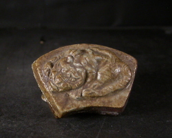 処分品　備前焼　登窯　備前陶苑　備前焼物故作家　木南　知加選　黄ゴマ虎香合２