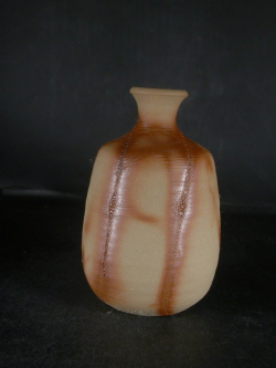処分品　備前焼　備前焼窯元　備前陶苑　若手作家作緋襷徳利１６