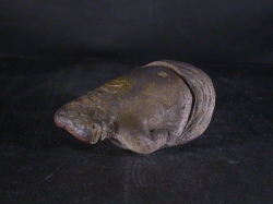 備前焼　登窯　備前陶苑　備前焼物故作家　木南　知加選　桟切・黄ゴマ馬香合１