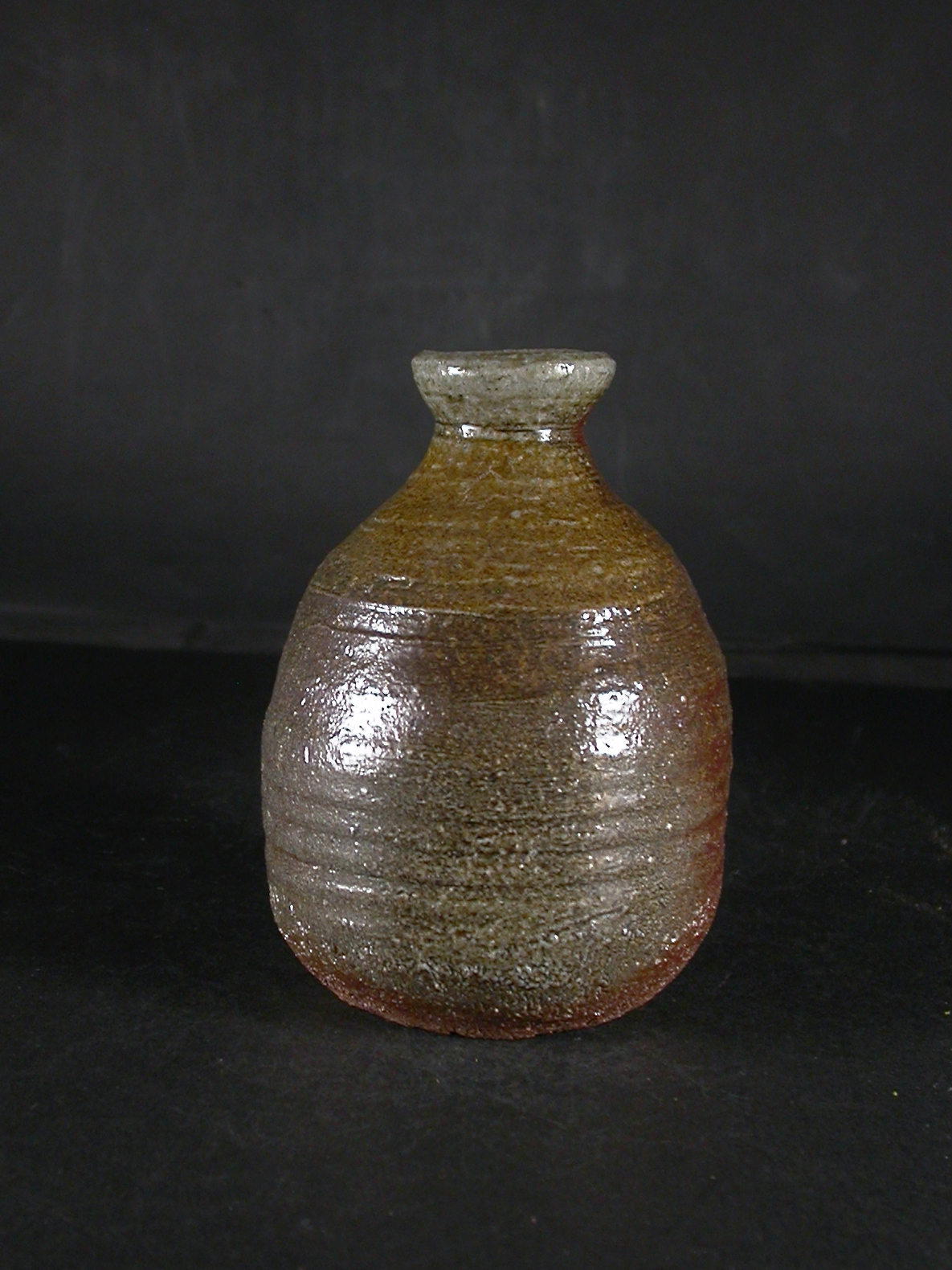 備前焼 大徳利 陶印あり 花生け 焼き締め 備前焼 穴窯 備前焼女流作家 前嶋 類子 黄・青ゴマ徳利1 備前焼