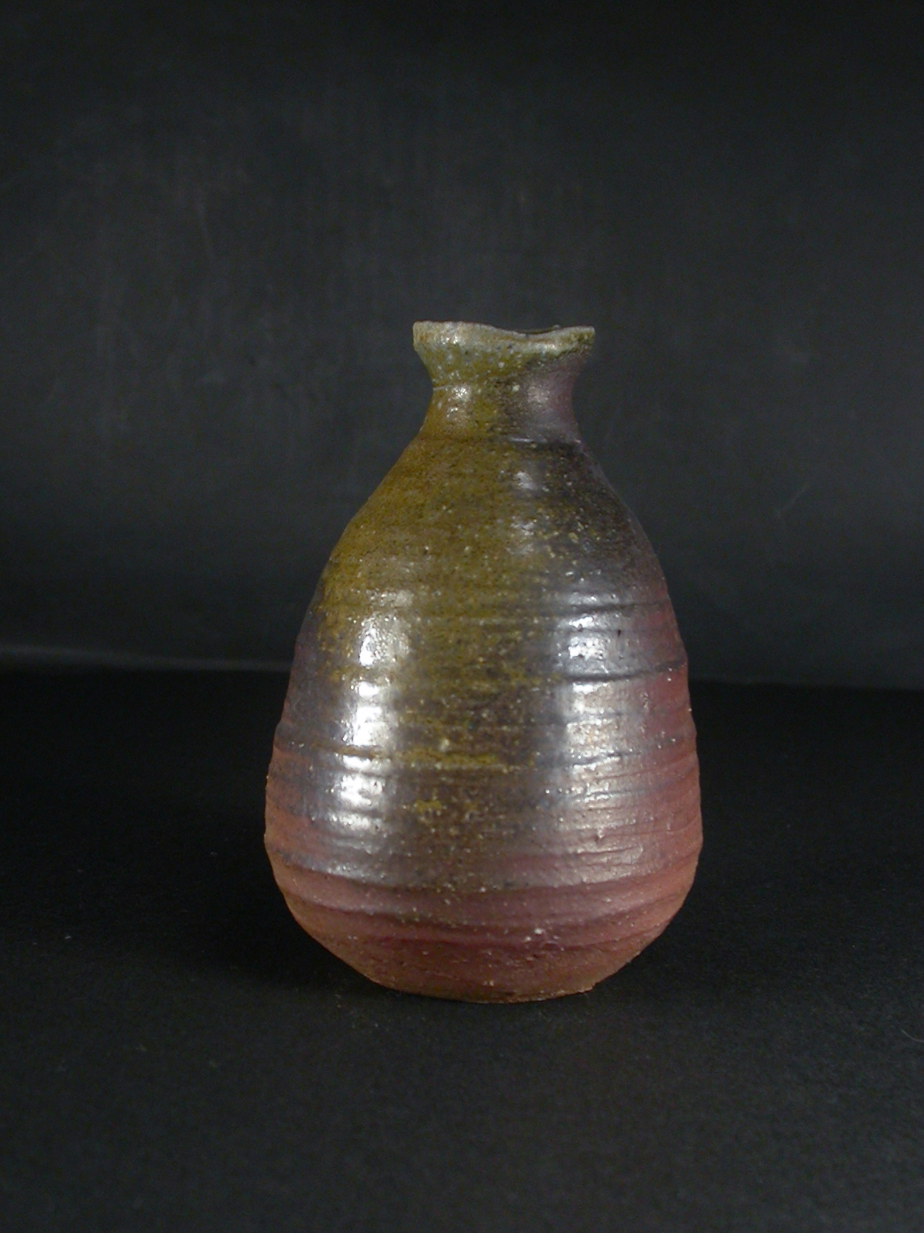 備前焼　穴窯　備前焼物故作家　前嶋　五一郎　黄ゴマ徳利３０