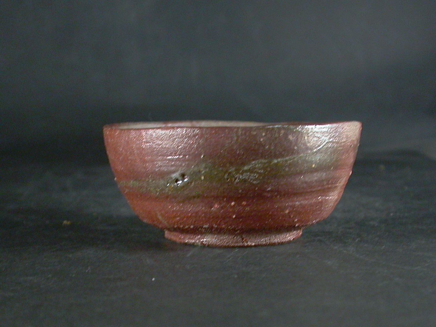 備前焼　穴窯　備前焼物故作家　前嶋　五一郎　緋襷ぐい呑４