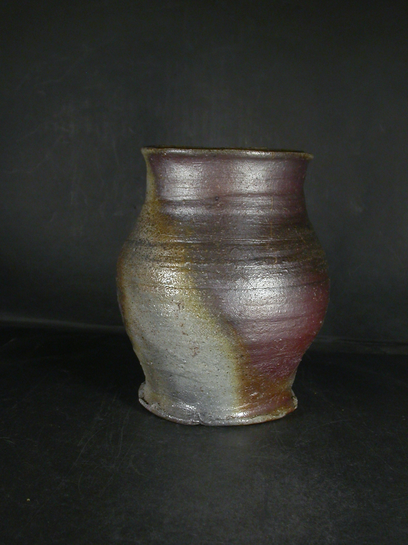 備前焼　穴窯　備前焼物故作家　前嶋　五一郎　窯変長壷１８