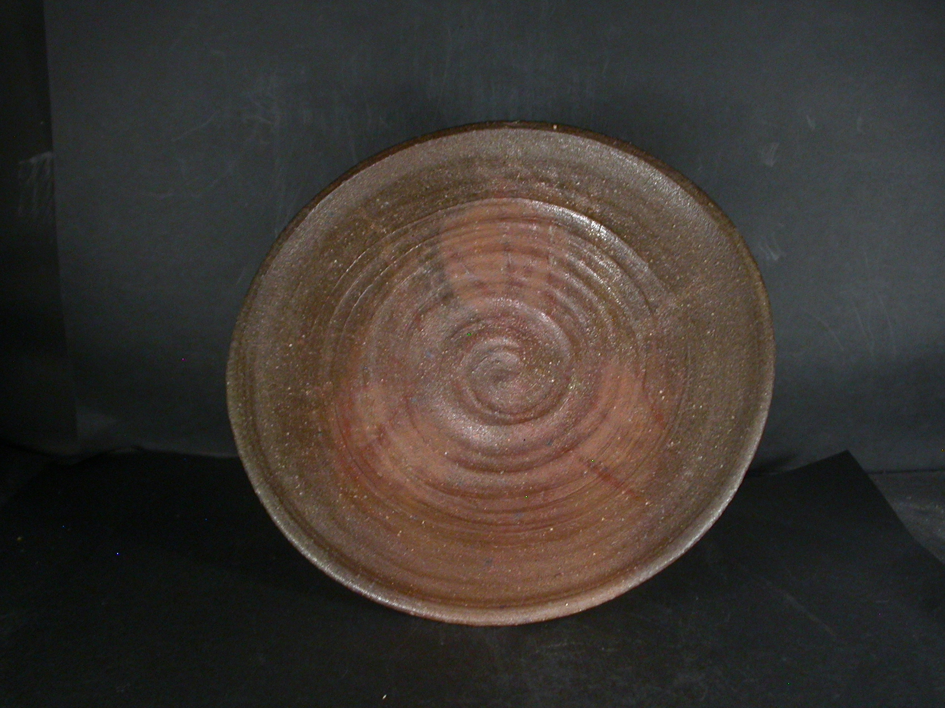 備前焼　穴窯　備前焼物故作家　前嶋　五一郎　大振りな緋襷・黄ゴマ皿２