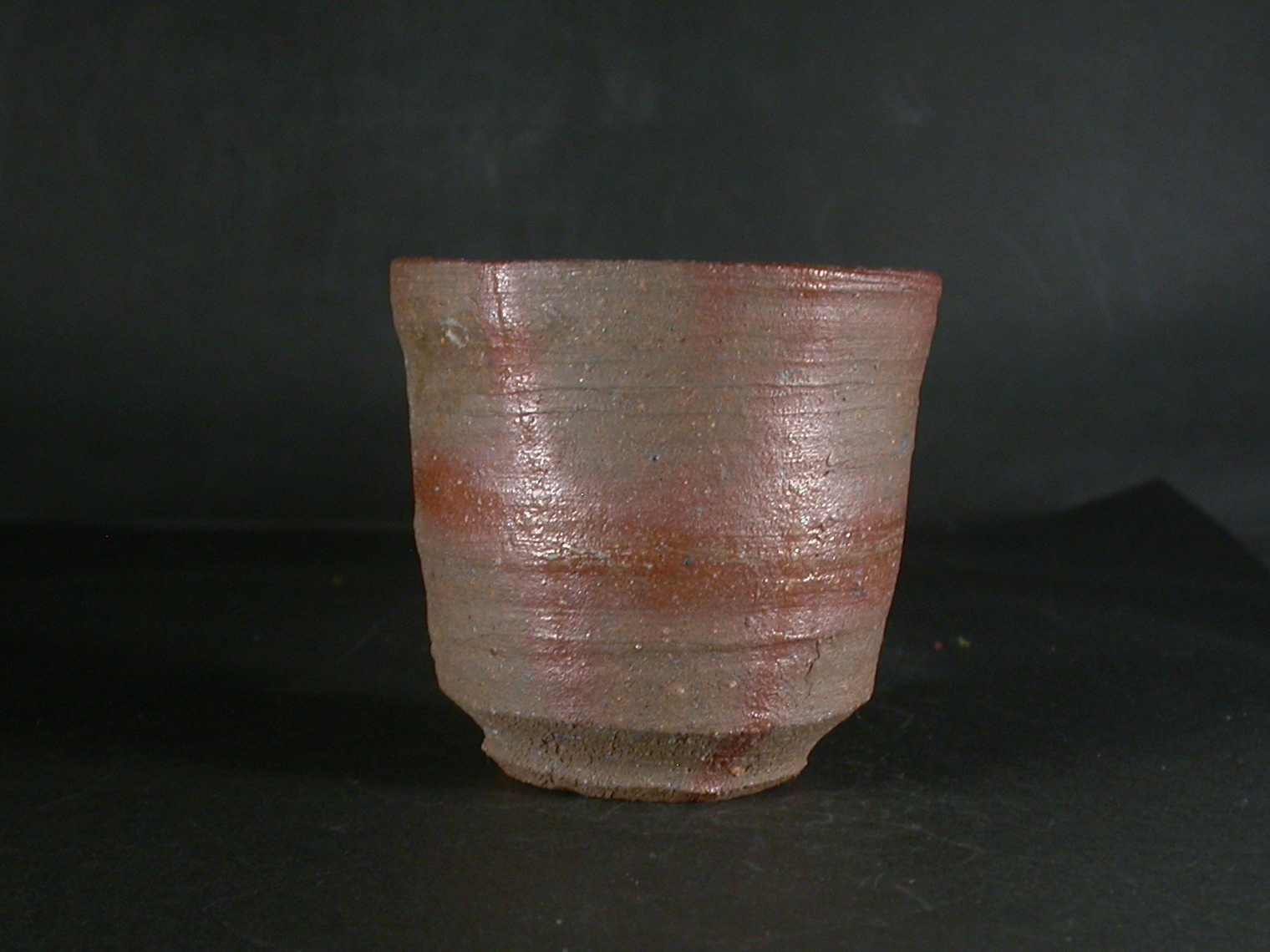 備前焼　穴窯　備前焼女流作家　前嶋　類子　緋襷フリーカップ３