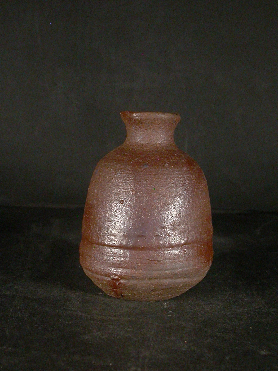 備前焼　穴窯　備前焼物故作家　前嶋　五一郎　緋襷徳利５７