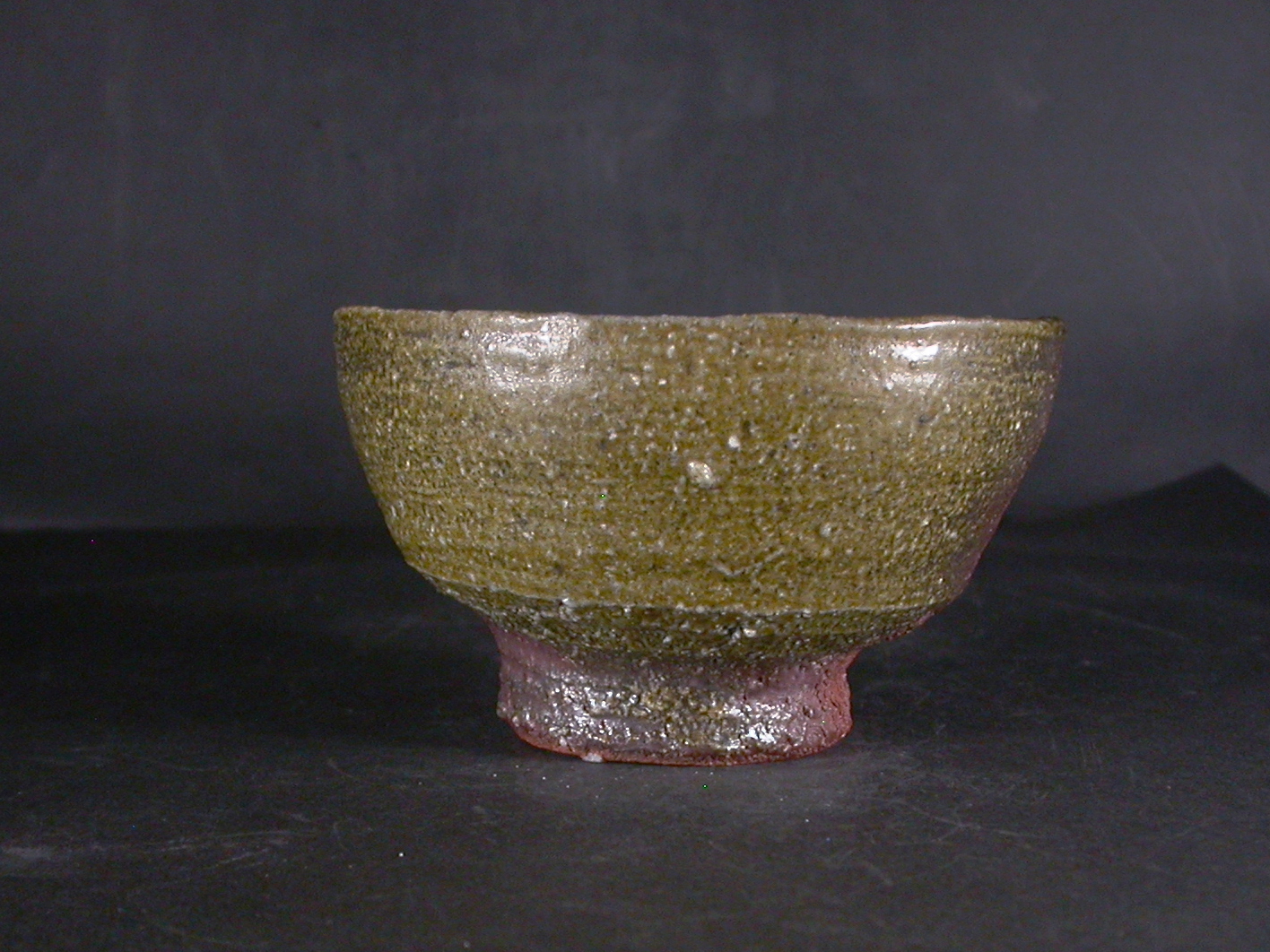 備前焼　穴窯　備前焼物故作家　前嶋　五一郎　黄ゴマ抹茶茶碗４