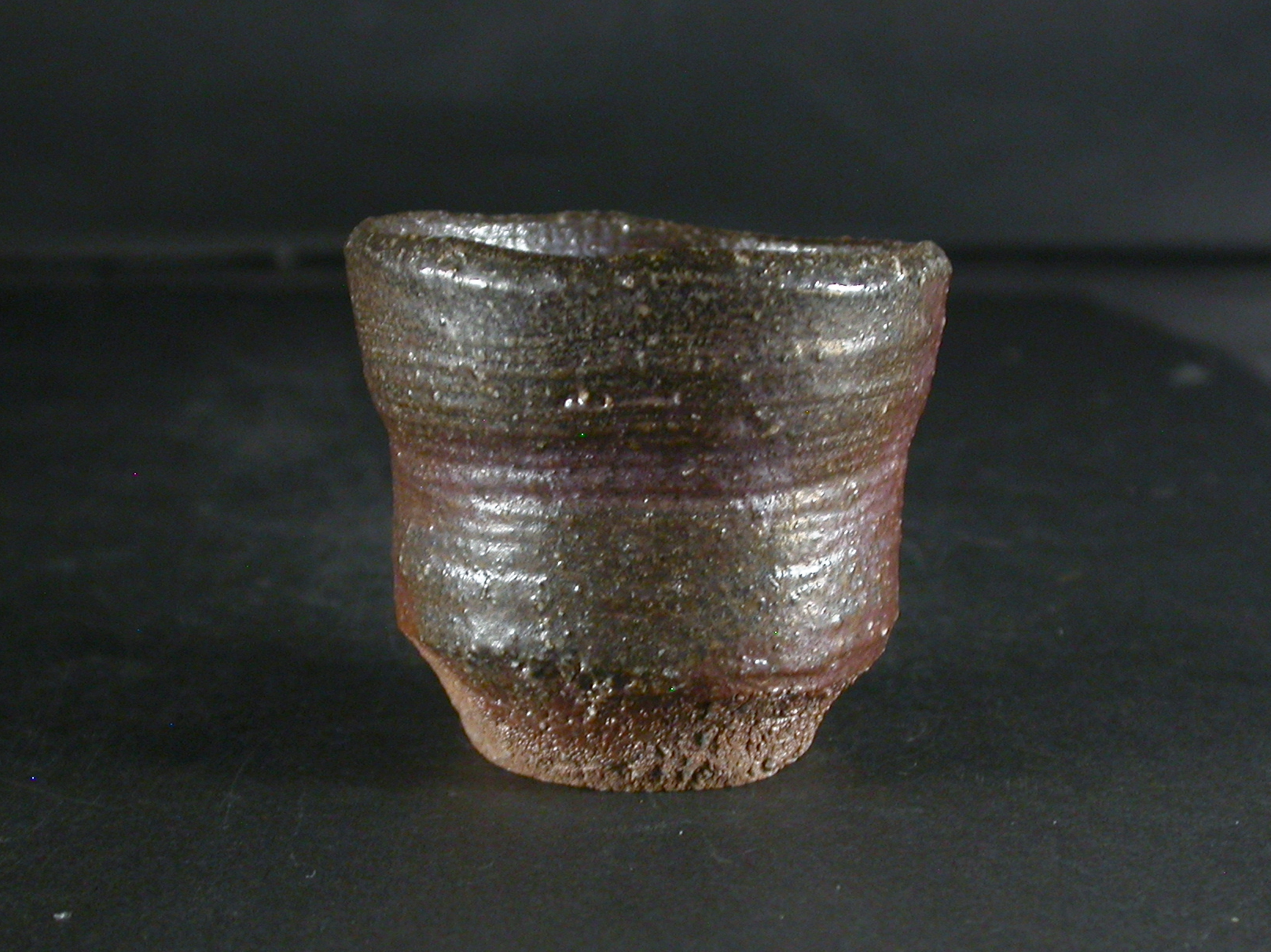 備前焼　穴窯　備前焼物故作家　前嶋　五一郎　黄ゴマぐい呑７