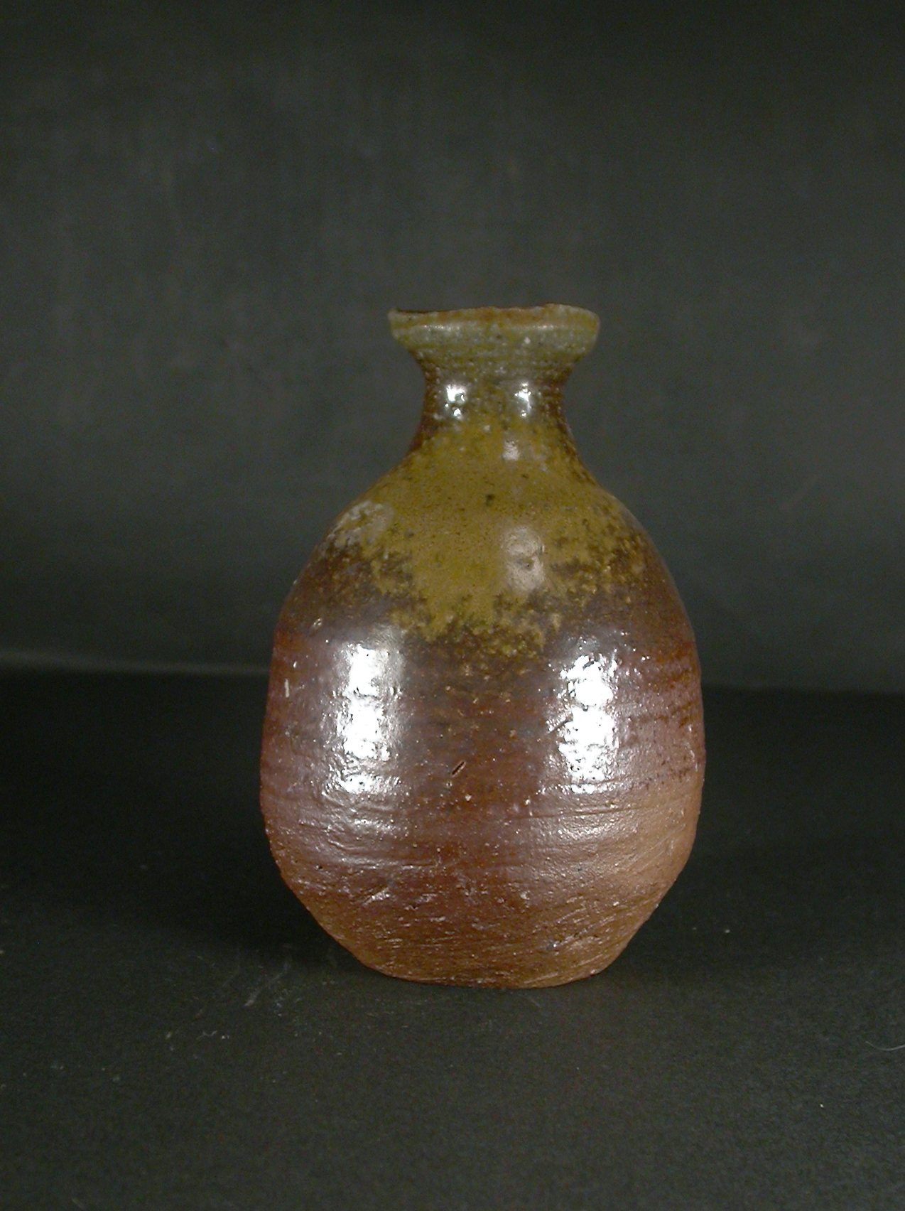 備前焼　穴窯　備前焼物故作家　前嶋　五一郎　黄ゴマ徳利７５-１