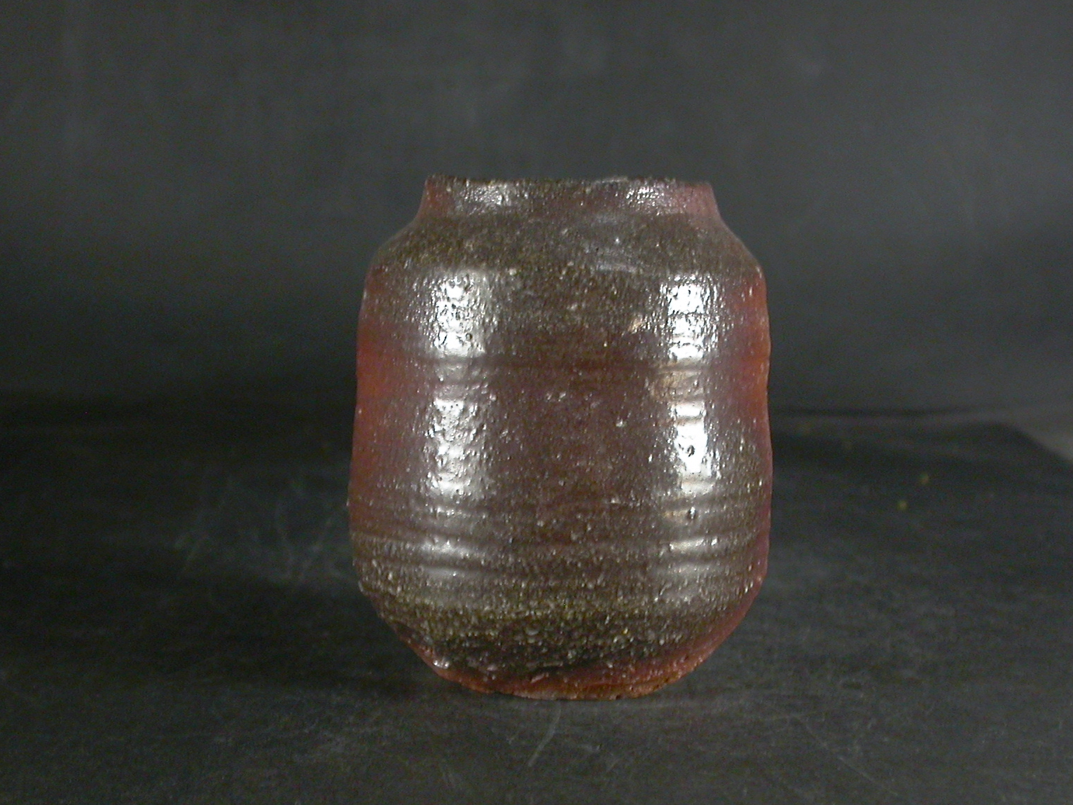 備前焼 穴窯 備前焼物故作家 前嶋 五一郎 黄ゴマ茶入2 備前焼卸・小売