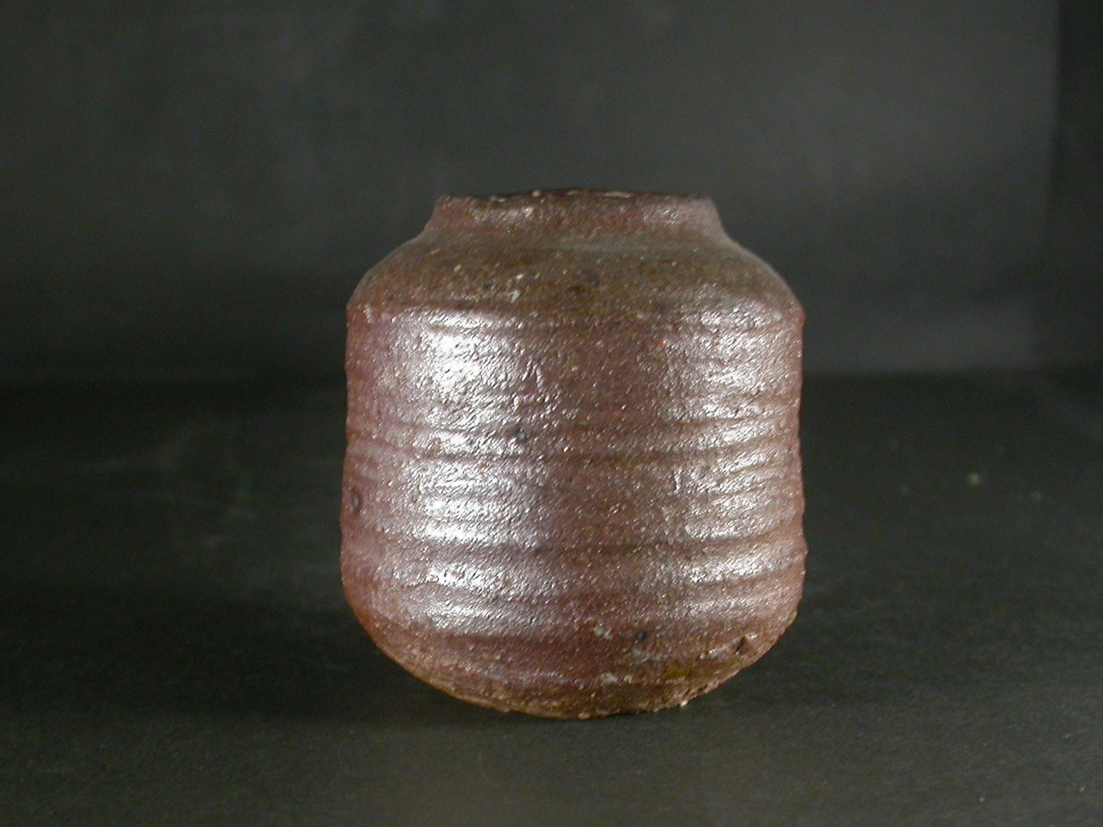 備前焼　穴窯　備前焼物故作家　前嶋　五一郎　黄ゴマ茶入２