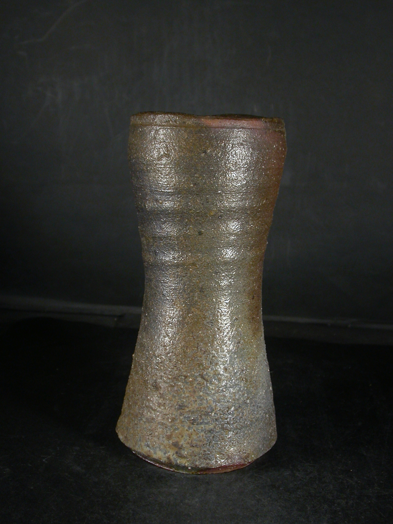 備前焼　穴窯　備前焼物故作家　前嶋　五一郎　窯変花入３