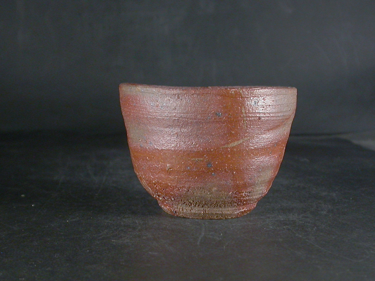 備前焼　穴窯　備前焼女流作家　前嶋　類子　緋襷フリーカップ５