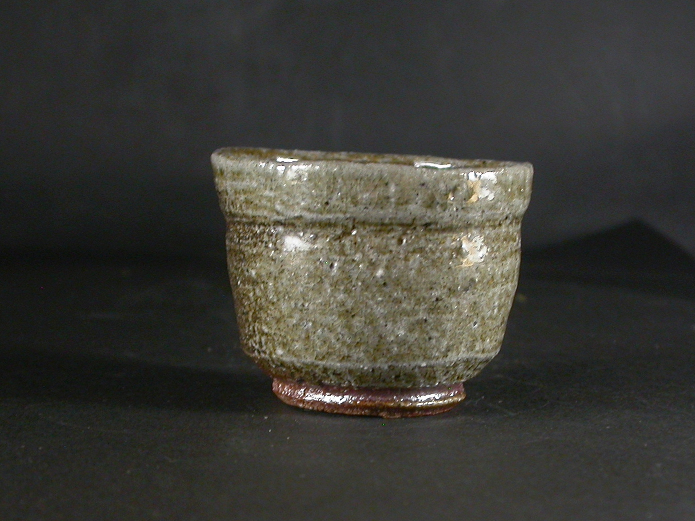 備前焼　穴窯　備前焼女流作家　前嶋　類子　黄・青ゴマぐい呑６