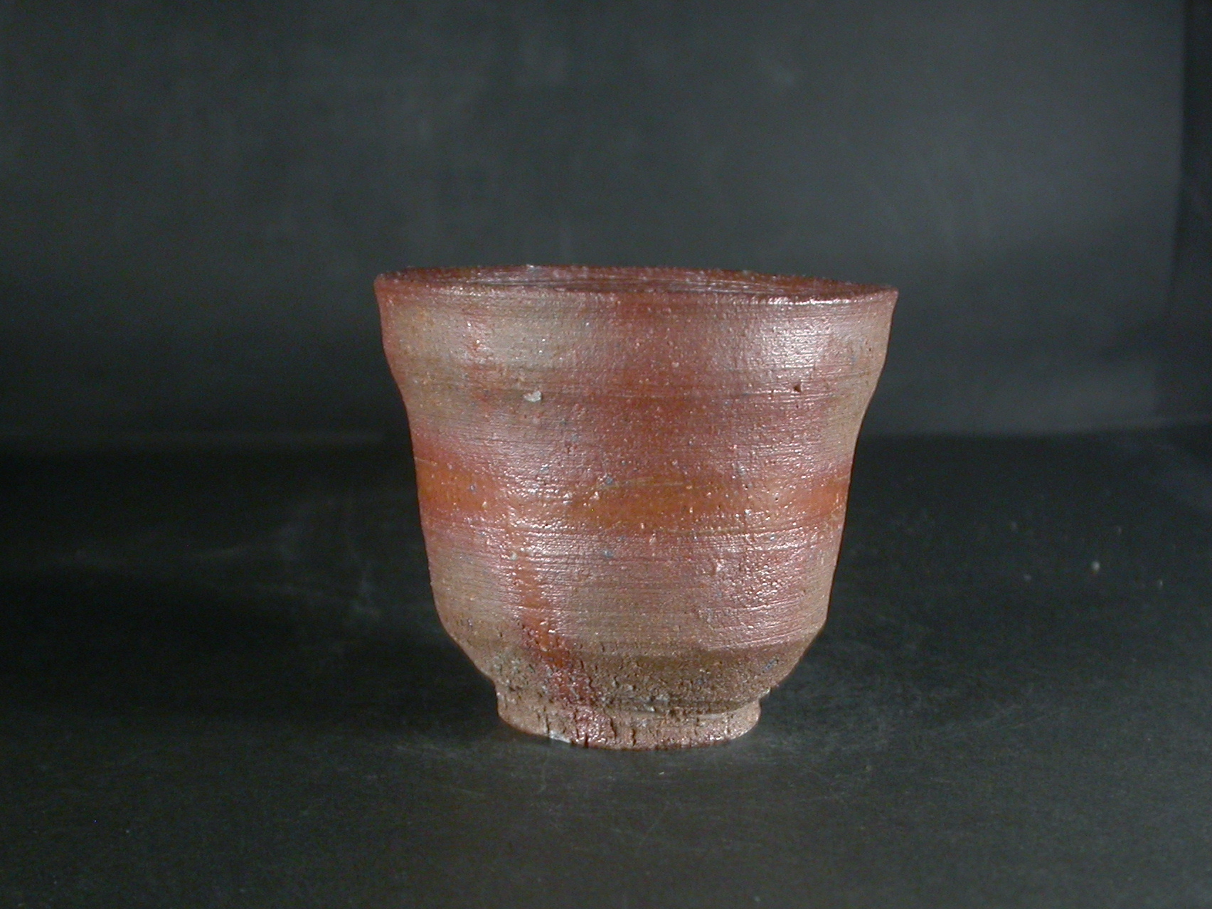 備前焼　穴窯　備前焼女流作家　前嶋　類子　緋襷フリーカップ６