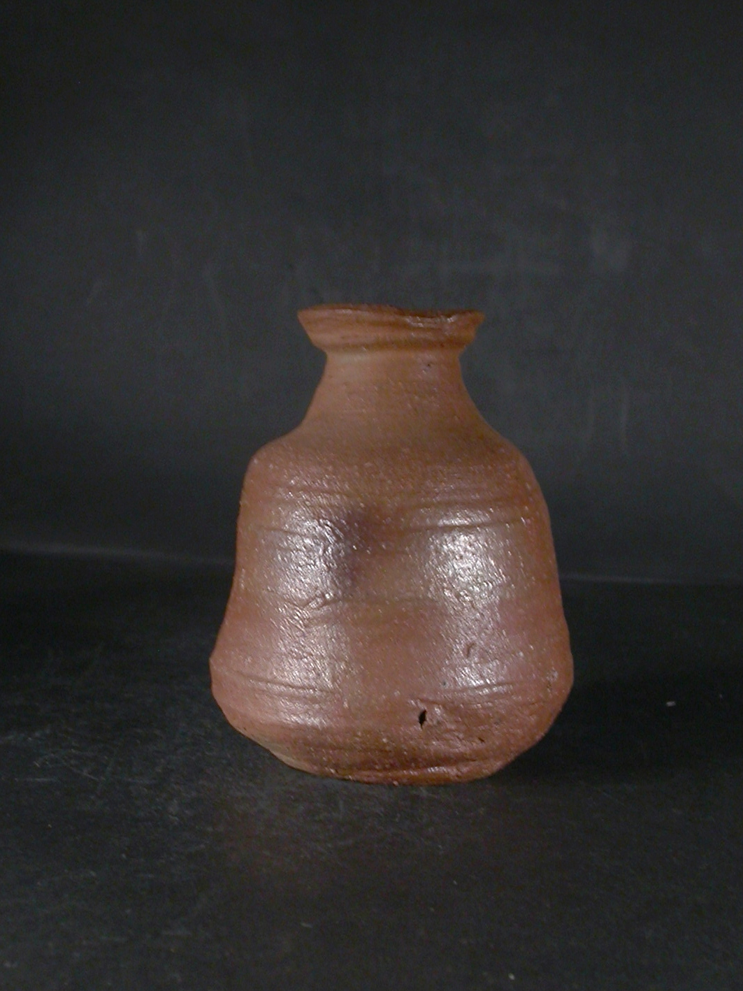 備前焼　穴窯　備前焼物故作家　前嶋　五一郎　緋襷徳利９７