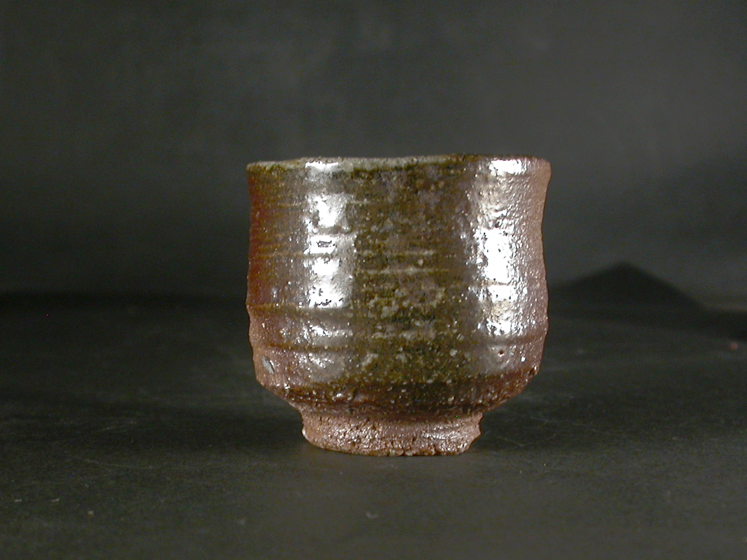 備前焼　穴窯　備前焼女流作家　前嶋　類子　黄ゴマぐい呑７