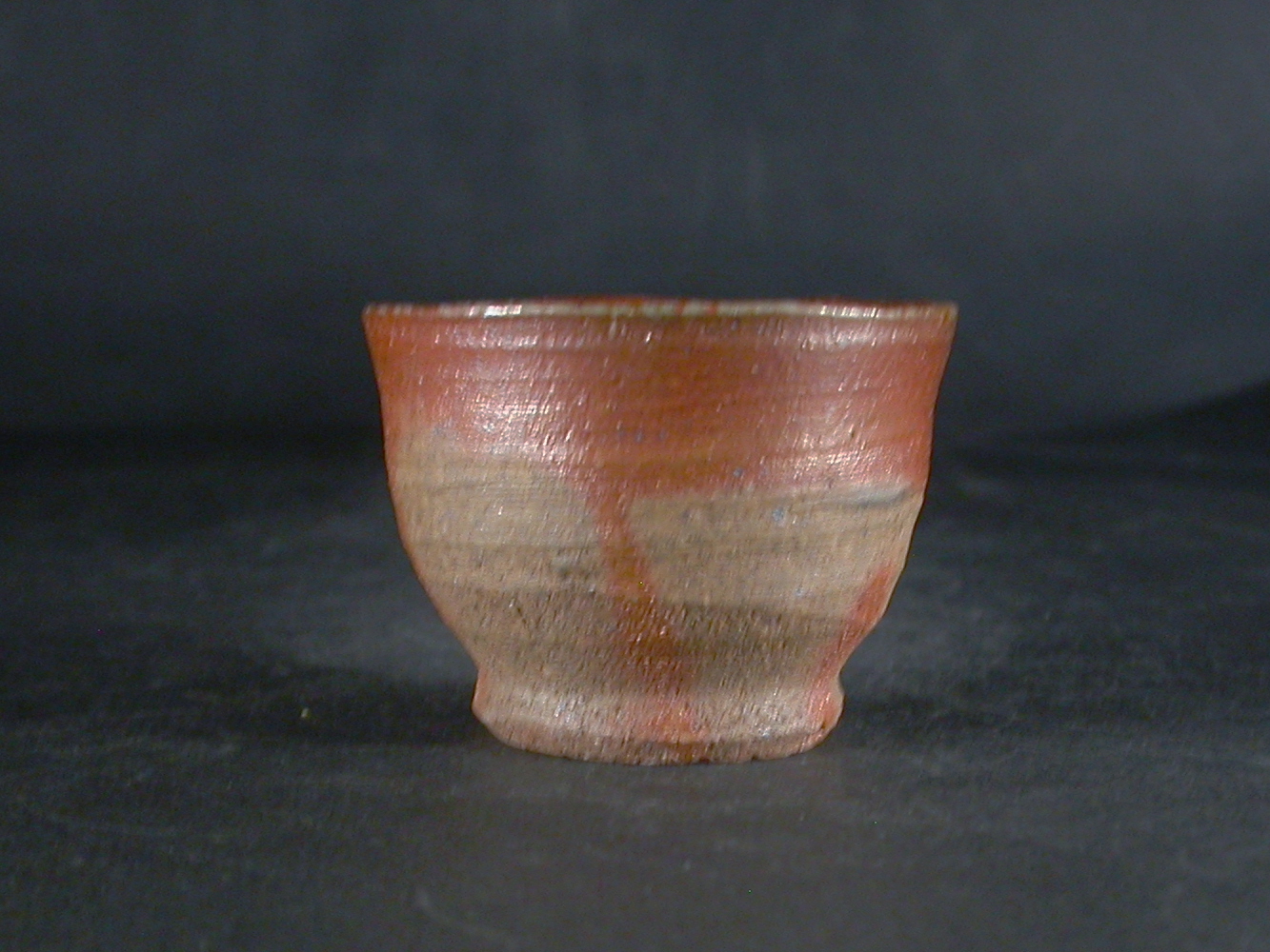 備前焼　穴窯　備前焼女流作家　前嶋　類子　緋襷ぐい呑９