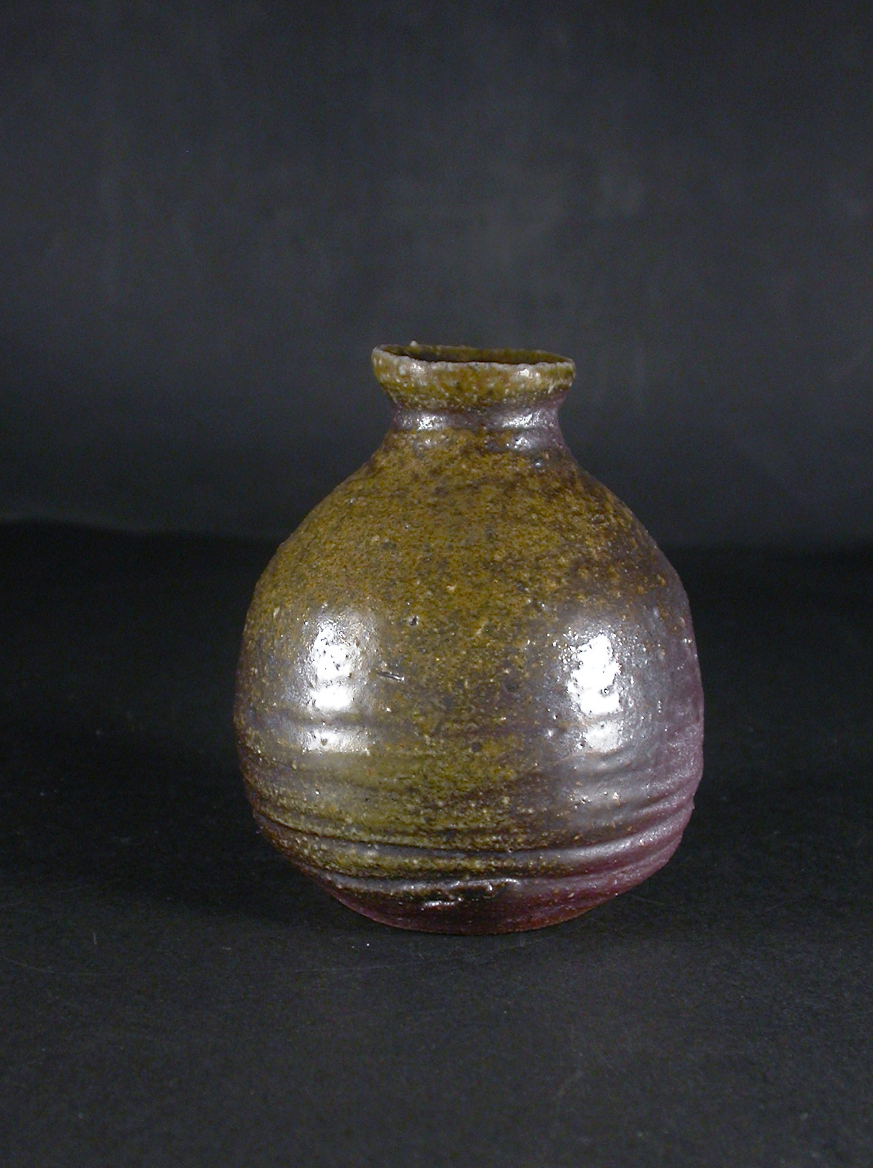 備前焼 穴窯 備前焼物故作家 前嶋 五一郎 黄ゴマ小徳利1 備前焼卸