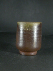 備前焼　穴窯　備前焼異色作家　吉岡　勝巳　最新作黄ゴマ湯呑７