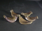 月間特価品　備前焼　穴窯　備前焼異色作家　吉岡　勝巳　最新作黄ゴマ平目箸置５個組２